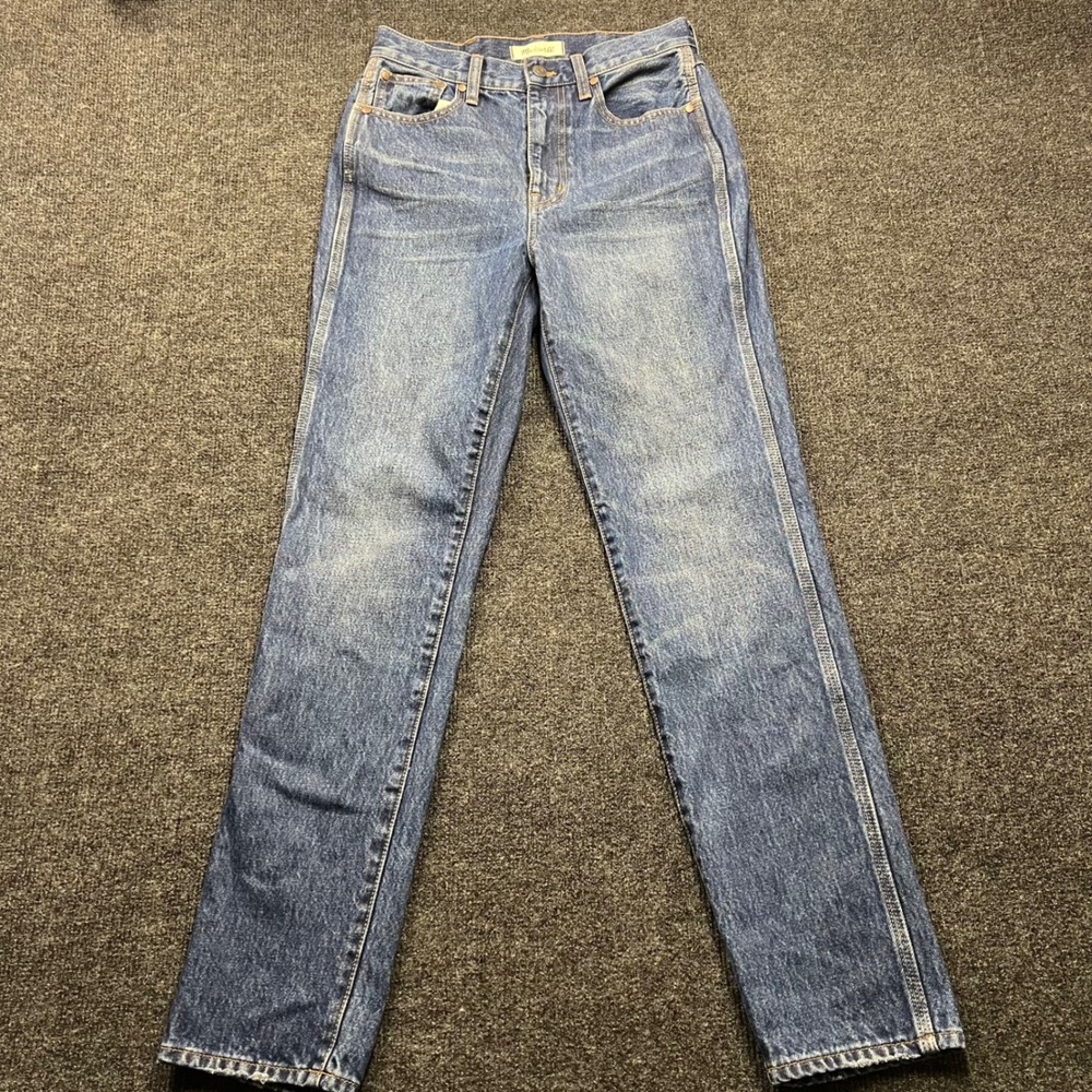 Madewell The Perfect Vintage Full-Length Jean Blue High Rise Straight Size 25